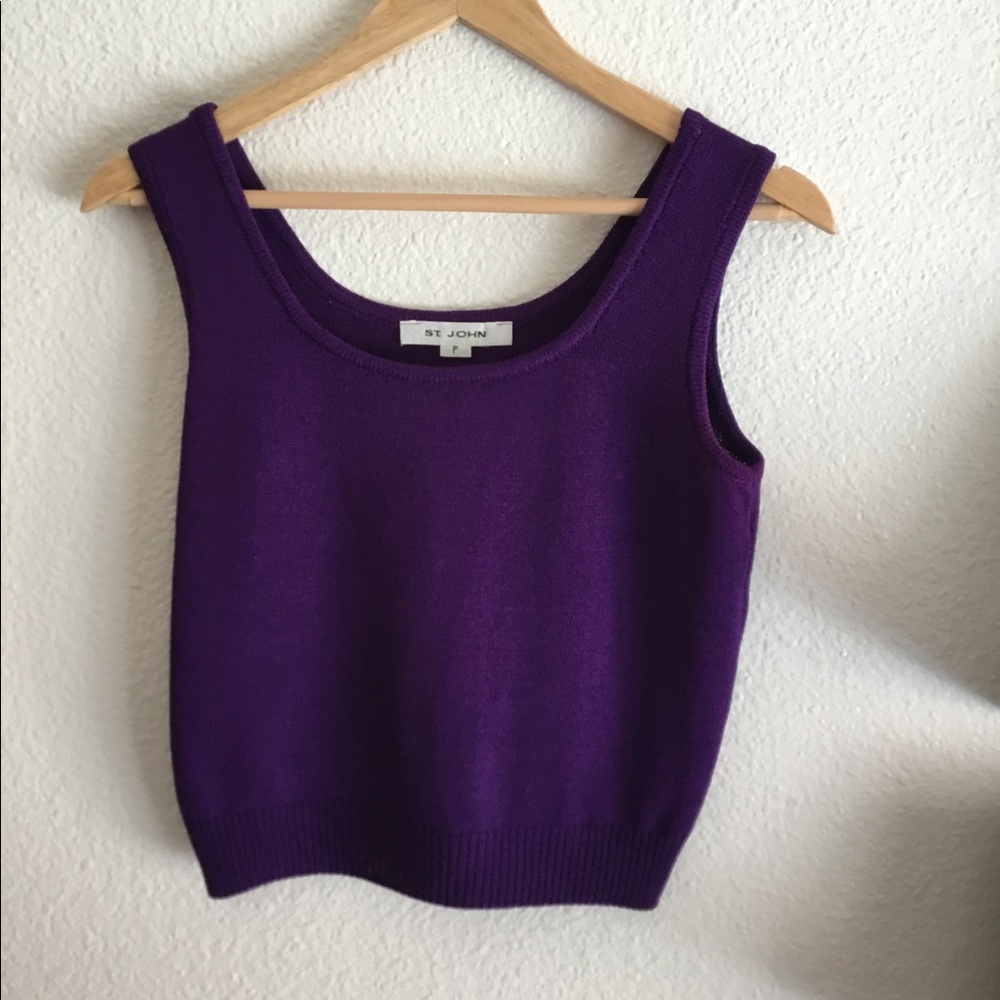 St. John Basics purple sleeveless top